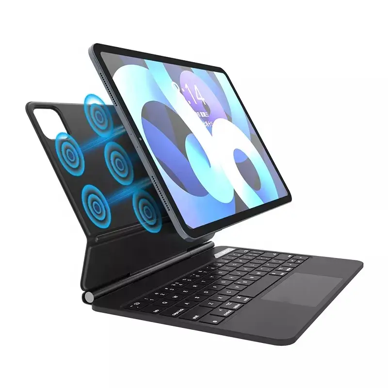 Tainuo Case with Keyboard for iPad 10th Gen 10.9 2022 Trackpad Touch RGB Backlit Magnetic Detachable Wireless Keyboard Cover