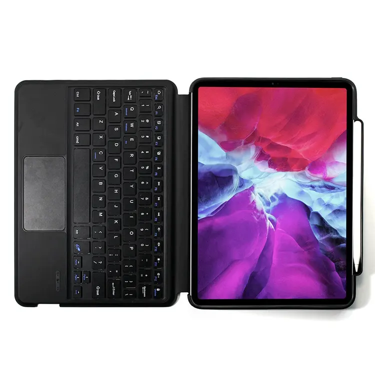 Tainuo Wireless Keyboard Case for iPad Pro 129 inch 2022 with Trackpad Leather Folio Clavier Teclado Cover Tablet Cases