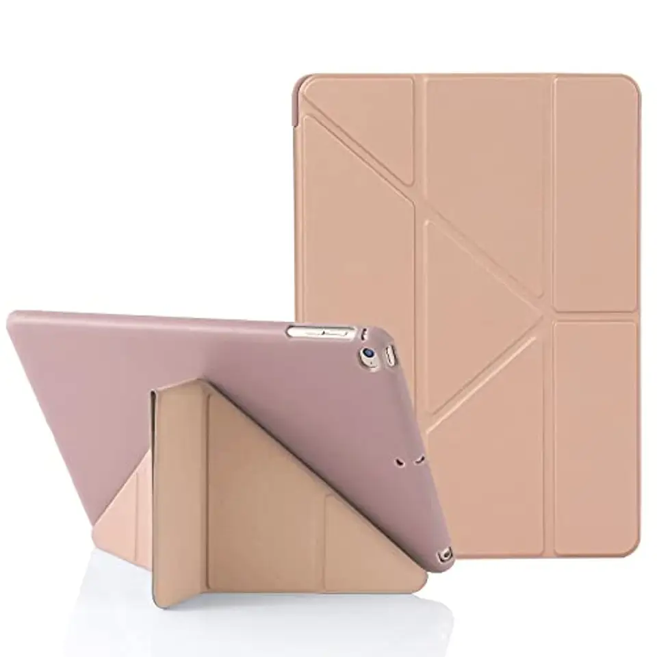 Tainuo Universal Ultra Slim Shockproof Auto-sleep Magnetic Smart TPU PU Leather Tri-folding Filp Tablet Cover For iPad Case