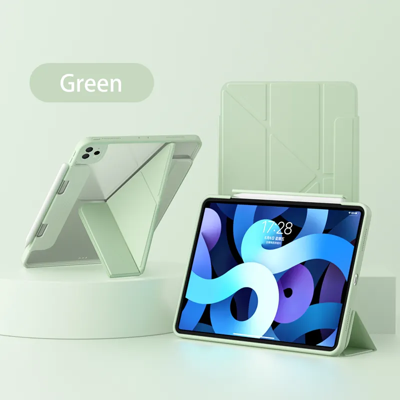 Tablet Covers Cases For Newest iPad 10 Air 5 10.9 Pro 11 Trifold Folio Stand Smart Cover with Soft TPU Magic Wake Up Sleep