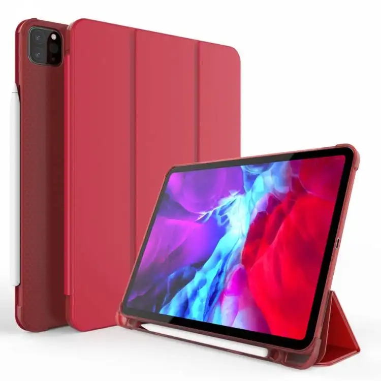 Tainuo Slim Protective Cover with Holder Auto Wake Sleep Case for iPad Pro 9.7/10.2/10.5/10.9/11/12.9 inch Logo Acceptable