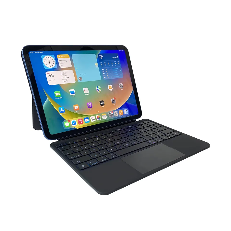 Tainuo 2023 New Custom Oem Shockproof Pencil Holder PU Leather Smart Wireless Keyboard Case For Ipad 10.2