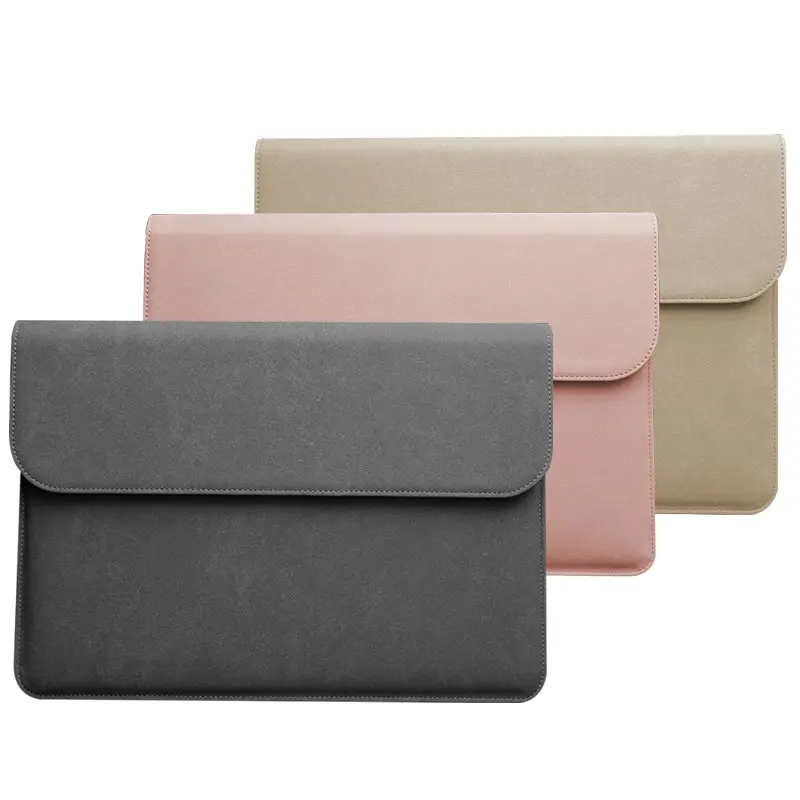 Hot Sale Thick Light Custom Laptop Covers Case With Stand Waterproof Laptop Sleeves Full Grain Leather Laptop Bag