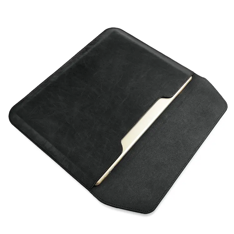 Hot Sale Thick Light Custom Laptop Covers Case With Stand Waterproof Laptop Sleeves Full Grain Leather Laptop Bag