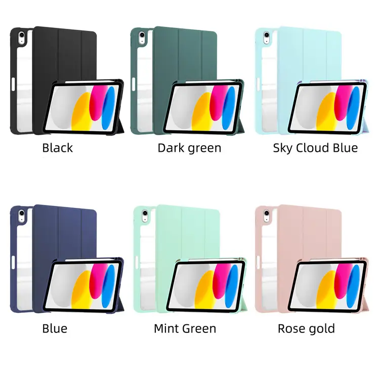 PU Leather Anti-drop Multi -Folding Strong Magnetic Leather Flip Smart Case For iPad 10th Generation Case 10.9 inch 2022 case