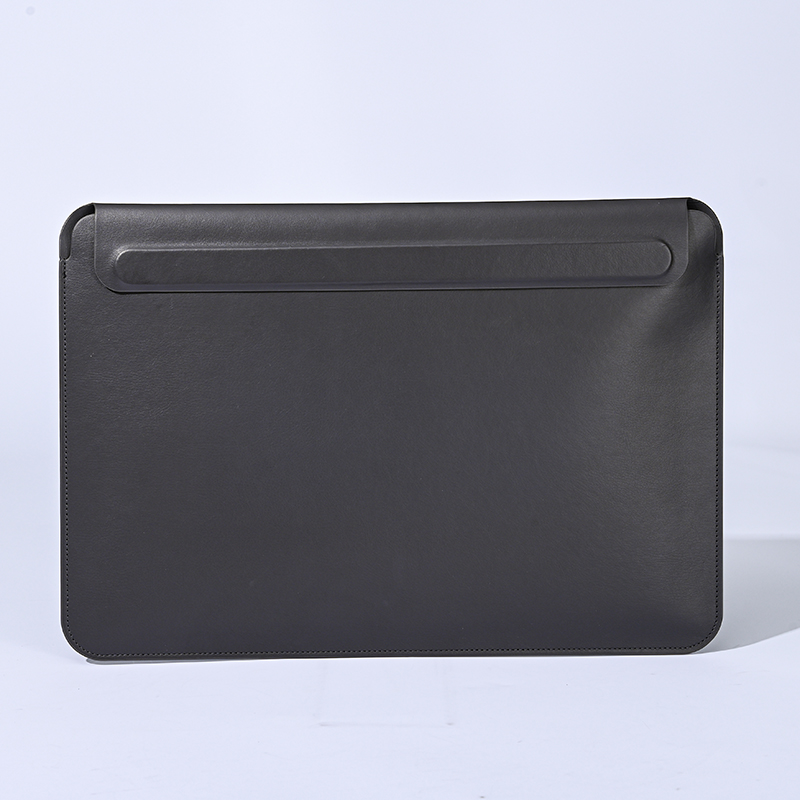 Customized Business Style PU Leather Sleeve Case For Laptop Leather Stand Cover Portable Notebook Protector Bag