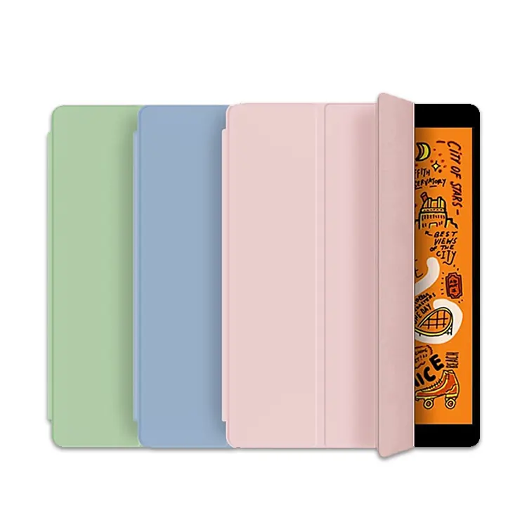 Hand holder stand Pu Leather Shockproof Case Smart Cover case for ipad tablet covers & cases