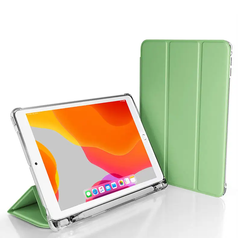 Factory Sale PU Leather Tri-flold Tablet PC Cover for Ipad Tablet Case 10.2 inch Smart Case