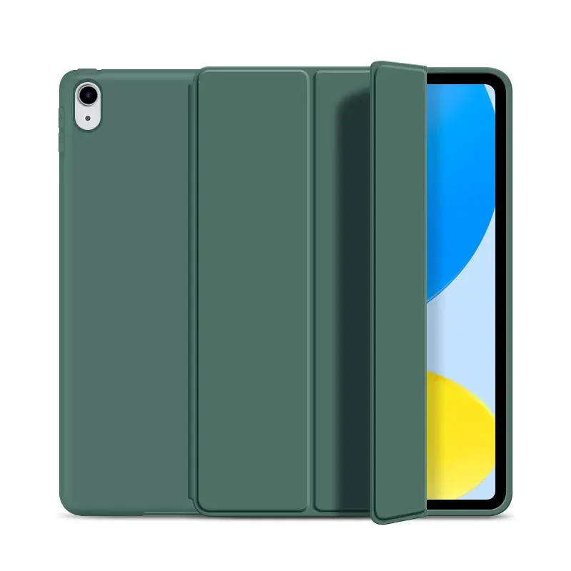 Tainuo 3 Folding PU Leather Shockproof Flip Folio Smart Cover Full Protective Case Folio Case for New iPad Mini 6