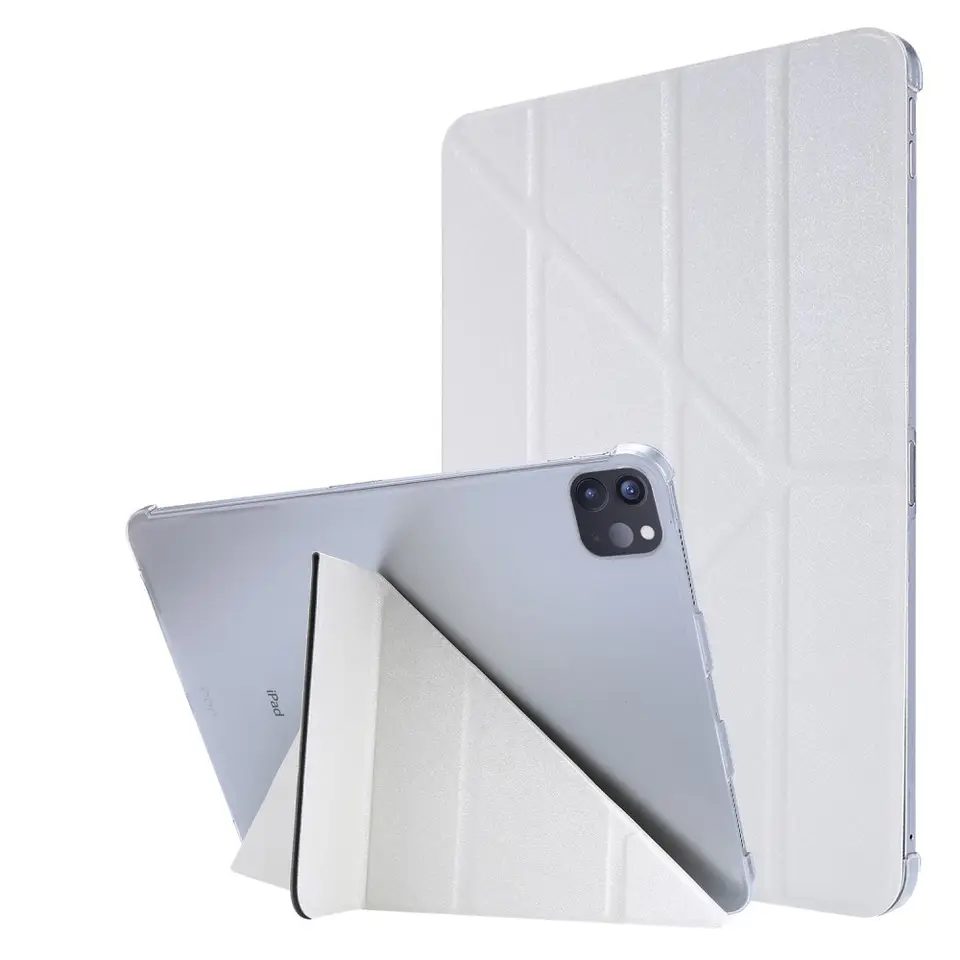 High Hardness Light Transmittance Magnetic Charging Full Protection Textured Leather Y Fold iPad Case For iPad 10th 10.9'' 2022