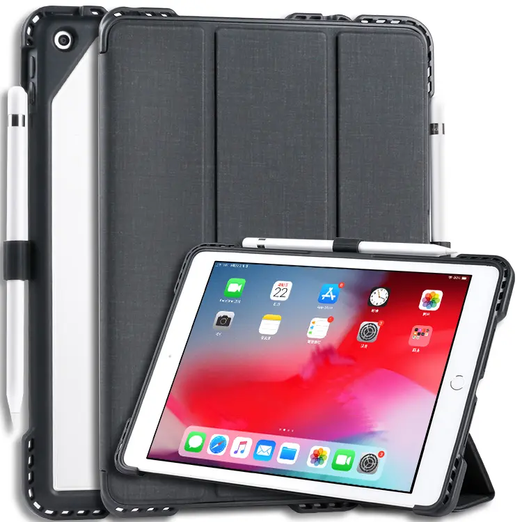 Detachable Magnetic Shockproof Kid Tablet Case Leather Smart Cover for iPad Case With Pencil Holder For iPad Pro 12.9 2022