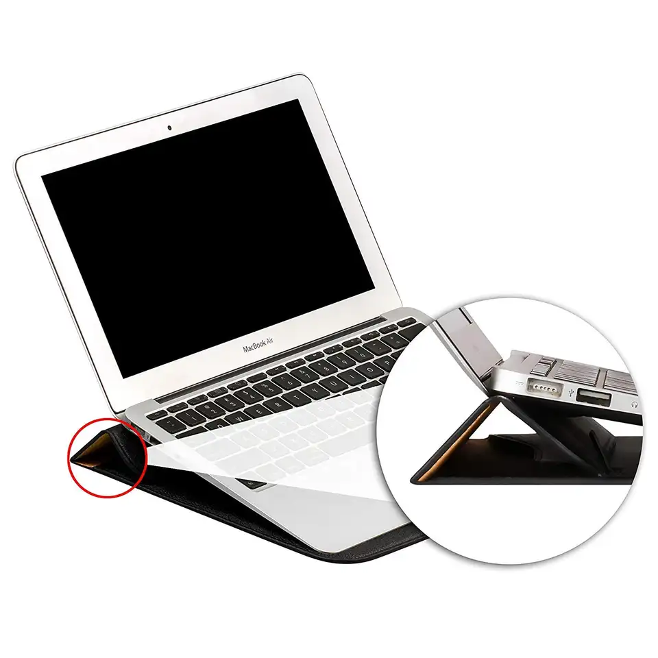 Fashionable PU Business Gift Computer Bag Leather Laptop Sleeve Case for 14/15/16/17 inch Macbook Air