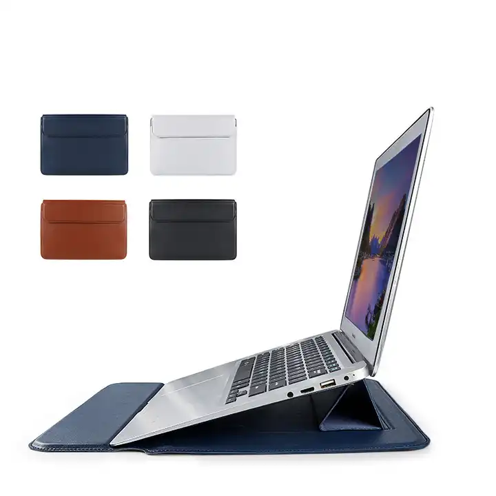 Laptop Sleeve Case Leather Case with Adjustable Stand Compatible with MacBook Pro Computer Bags