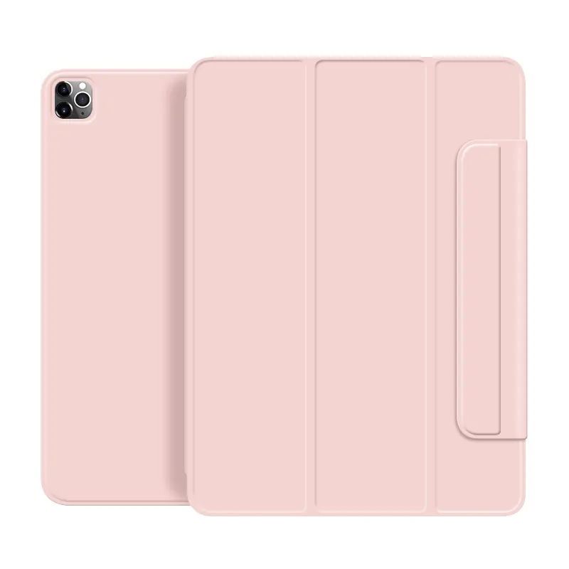 Tainuo Leather Trifold Stand Shockproof Protective Flip Tablet Case Clear PC Shell Leather for iPad Case Magnet With Pencil Holder