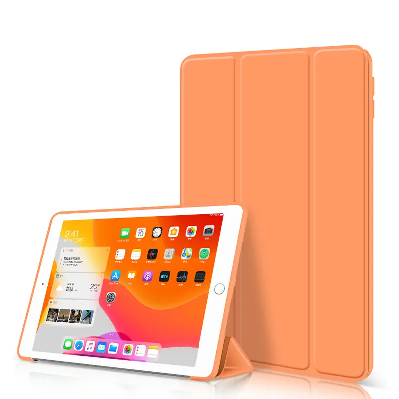 Case For iPad pencil holder Trifold Smart Slim TPU Cover Air 2 3 4 mini 4 5 6 Pro 11