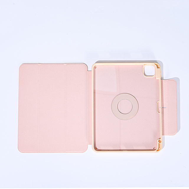 Tainuo 360 Degree Rotating Leather Case Transparent Acrylic for Ipad 7/8/9 Th Generation 10.2 9th Case