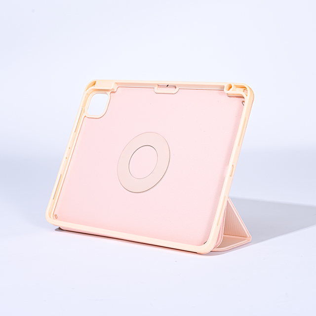 Tainuo 360 Degree Rotating Leather Case Transparent Acrylic for Ipad 7/8/9 Th Generation 10.2 9th Case